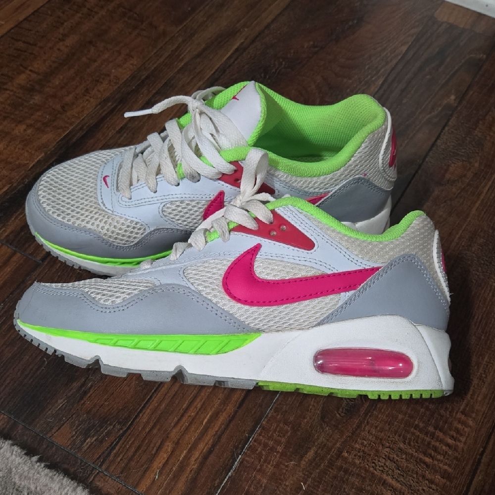 Nike Kids Sneakers - Gray, Pink, and Green